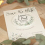 Botanical Wreath Wedding Save The Date Magnet, thumbnail 2 of 3