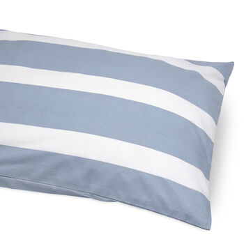 Blue Reversible Thin Striped Bedding Set, 3 of 3