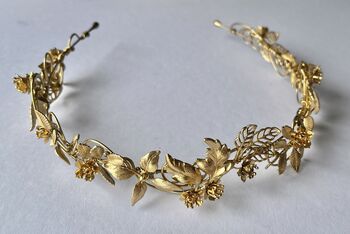 The Ita Headband Floral Delicate Hair Vine Bridal Hairpiece, 9 of 10