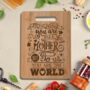 Mother You Are World Chopping Board Mother's Day Gift, thumbnail 7 of 7