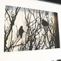 Entangled Bird Papercut Triptych Wall Art, thumbnail 4 of 7