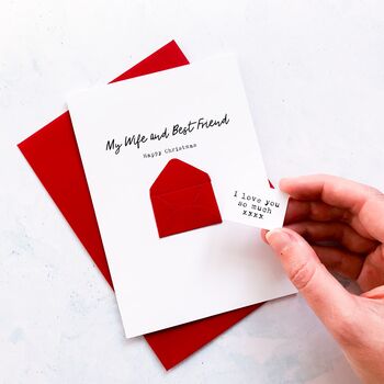 Personalised Best Friend Mini Envelope Christmas Card, 4 of 5