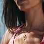 Peace Heart Sterling Silver / Gold Plated Birthstone Necklace, thumbnail 9 of 12