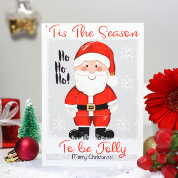 'Tis The Season' Santa Christmas Card, 3 of 7