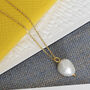 Organic Pearl Charm Necklace In 18ct Gold Vermeil, thumbnail 2 of 5