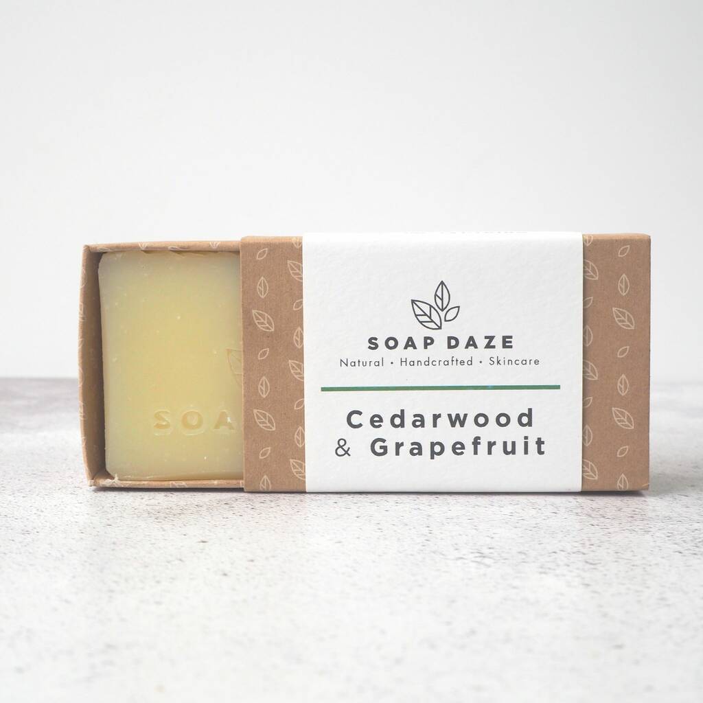 Cedarwood And Grapefruit Bar Soap, 1 of 2