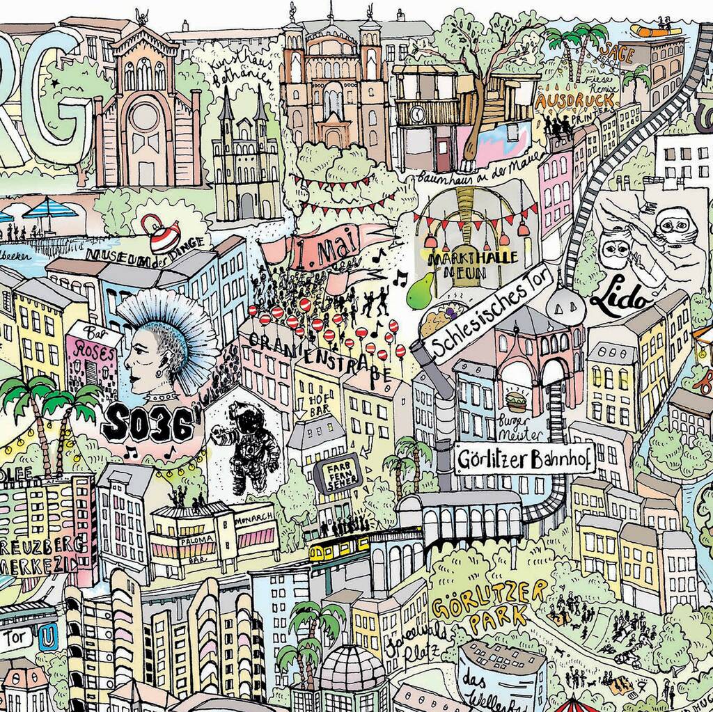 Kreuzberg Illustrated Map Print By Katherine Kannon