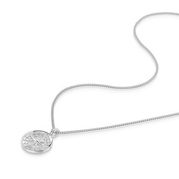 Compass Men's Necklace 925 Solid Silver, 6 of 8