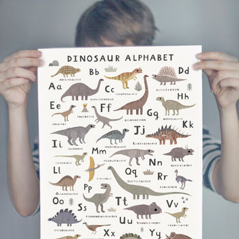 Personalised Dinosaur Alphabet Print, 3 of 8