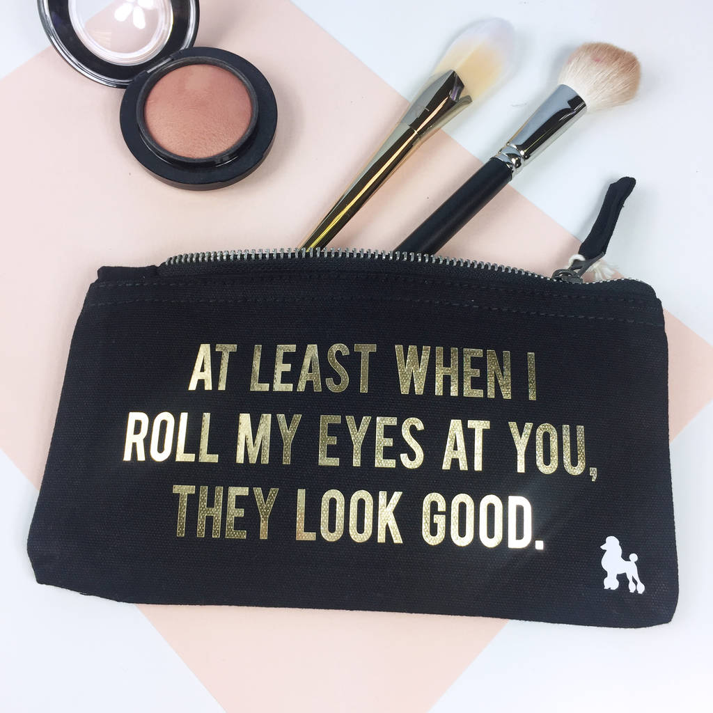 'eye roll' make up bag by rock on ruby | notonthehighstreet.com