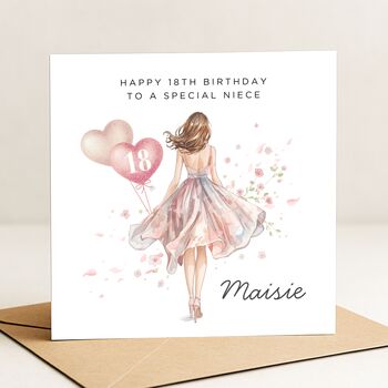 18th Birthday Card Custom For Niece, 2 of 8