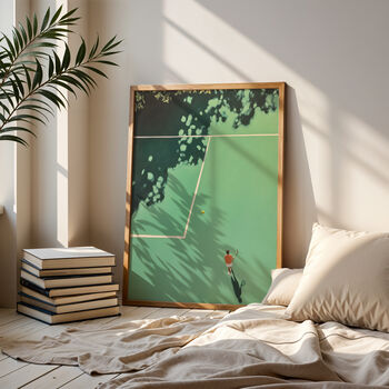 Minimalist Tennis Court Poster, Unframed, 2 of 10