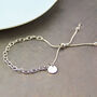 Personalised Sterling Silver Chain Slider Bracelet, thumbnail 1 of 8
