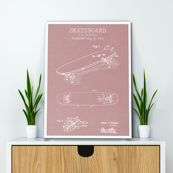 Skateboard Original Patent Print, 2 of 3