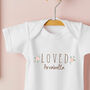 Personalised Floral Name Cotton Babygrow, thumbnail 3 of 3