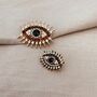 Small Evil Eye Crystal Brooch, thumbnail 2 of 5