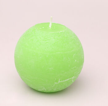 G Decor Georgia Lime Green Ombre Sphere Ball Candles, 5 of 7