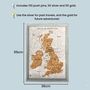 UK Pin Map Travel Gift Cork Board, thumbnail 3 of 6