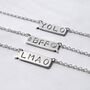 Personalised Text Message Silver Necklace, thumbnail 2 of 3