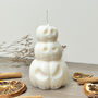 White Carved Pumpkin Candle Halloween Decoration, thumbnail 1 of 7