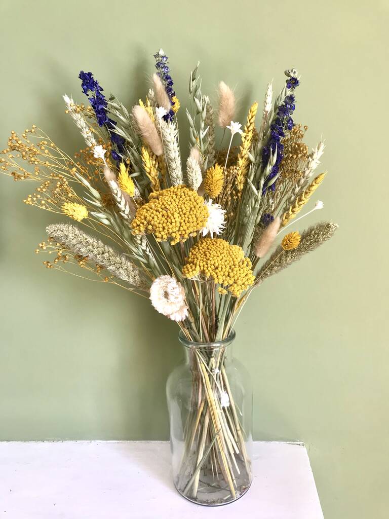 Meadow Yellows Dried Flower Hand Tied Bouquet