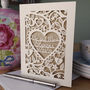 Personalised Papercut Wedding Card, thumbnail 1 of 4