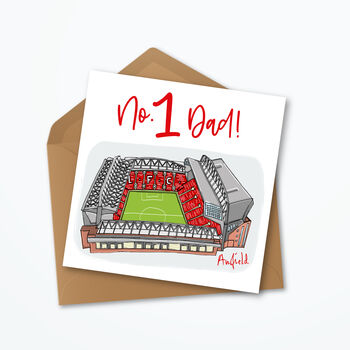 Liverpool Fc Father's Day Card, Anfield, 2 of 4