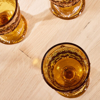 Sunshine Embossed Yellow Gold Wine Glass, 5 of 5