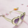 Green Chunky Oversized Heart Sunglasse, thumbnail 6 of 6