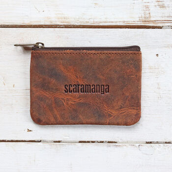 Personalised Leather Coin Pouch, 2 of 12