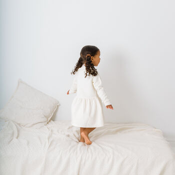 Personalised Girls Dress Natural Name Long Sleeved, 12 of 12