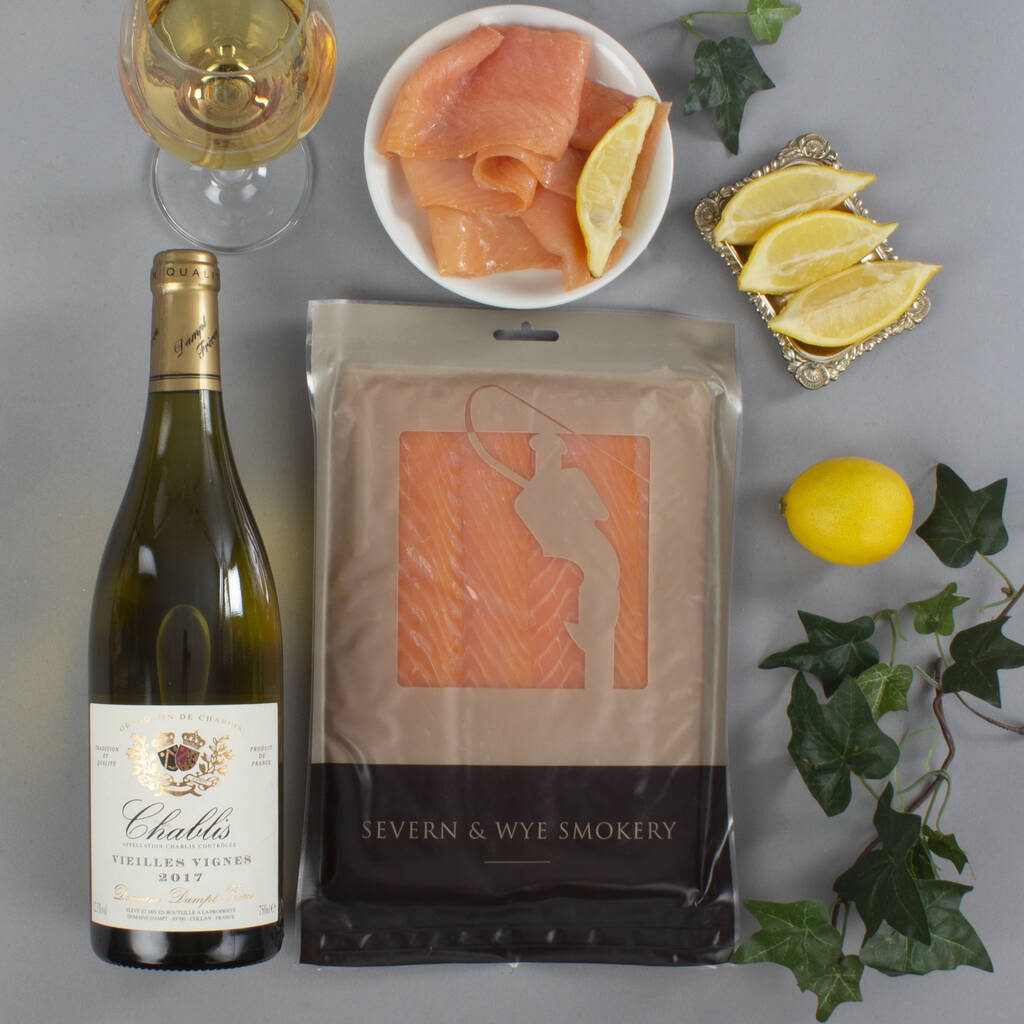 Salmon And Chablis Gift Set By Virginia Hayward