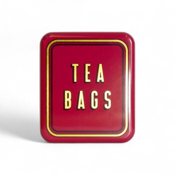 Tea Bag Travel Pocket Tin Tea Lover Gift Storage Box | Teabags Navy, 7 of 11