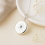 Personalised Sterling Silver December Birthstone Locket – Blue Topaz, thumbnail 3 of 8