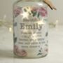 Personalised Floral Watercolour LED Glass Jar, thumbnail 2 of 4