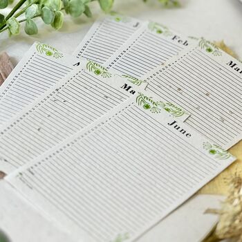 Plantable Seed Paper All Year Round Calendar, 2 of 3