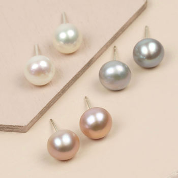 Sterling Silver Freshwater Pearl Earrings, 4 of 10