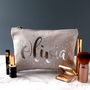 Rose Gold And Silver Triangle Make Up Bag, thumbnail 3 of 5