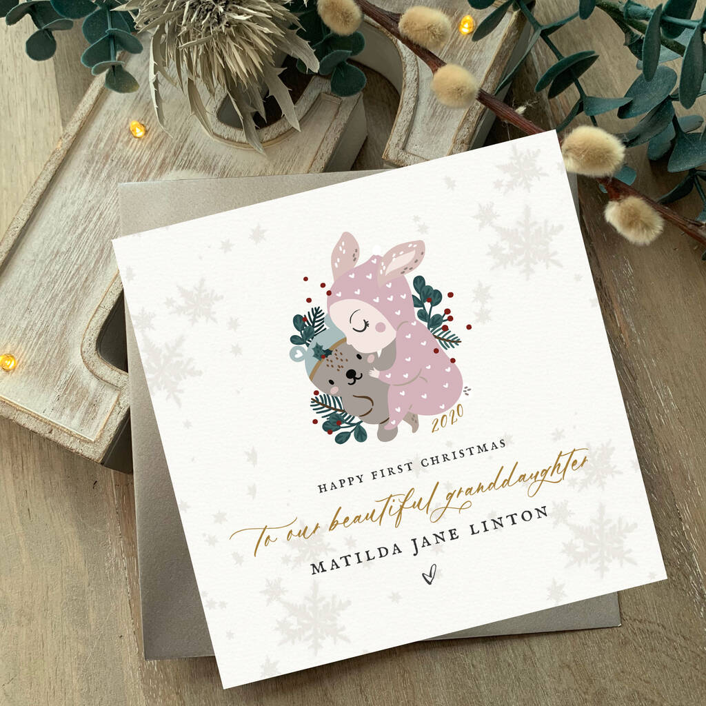 Baby Granddaughter First Christmas Card|W/Variations Sb, 1 of 5