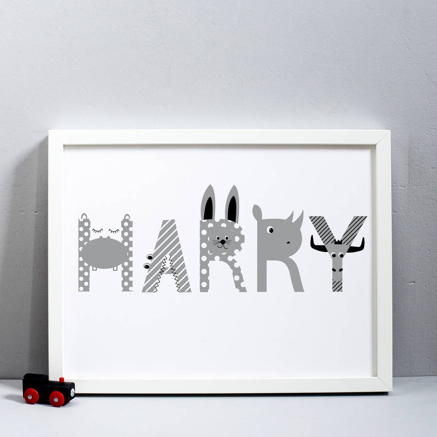 Personalised name print by karin kesson design notonthehighstreet