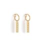 Aqua Creole 18k Gold Plate Hoop Earrings, thumbnail 2 of 3
