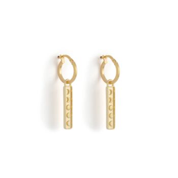 Aqua Creole 18k Gold Plate Hoop Earrings, 2 of 3