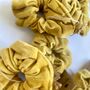 Cotton Velvet Scrunchie Mustard, thumbnail 3 of 5