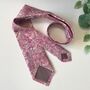 Liberty Tie In Light Pink Strawberry Thief Birds Motif, thumbnail 7 of 9