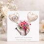 Mum 60th Birthday Card Personalised Flowers + Sparkly Gems | Gift Set Option, thumbnail 1 of 2