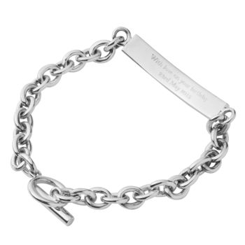 Sterling Silver Identity Bracelet, 6 of 7
