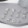 Sterling Silver Pair Of Zodiac Stud Earrings, thumbnail 1 of 12