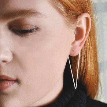 Sterling Silver Triangle Ear Cuff, 6 of 7