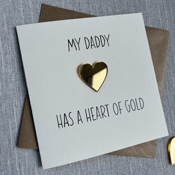 Daddy/Dad Heart Of Gold Father's Day Card, 2 of 2