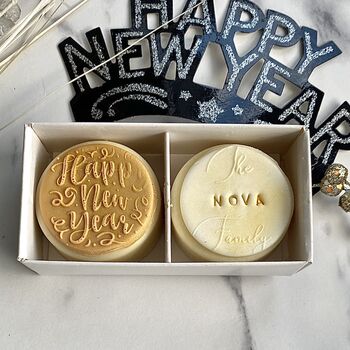 'Happy New Year' Personalised Twin Chocolate Oreo Gift, 3 of 12